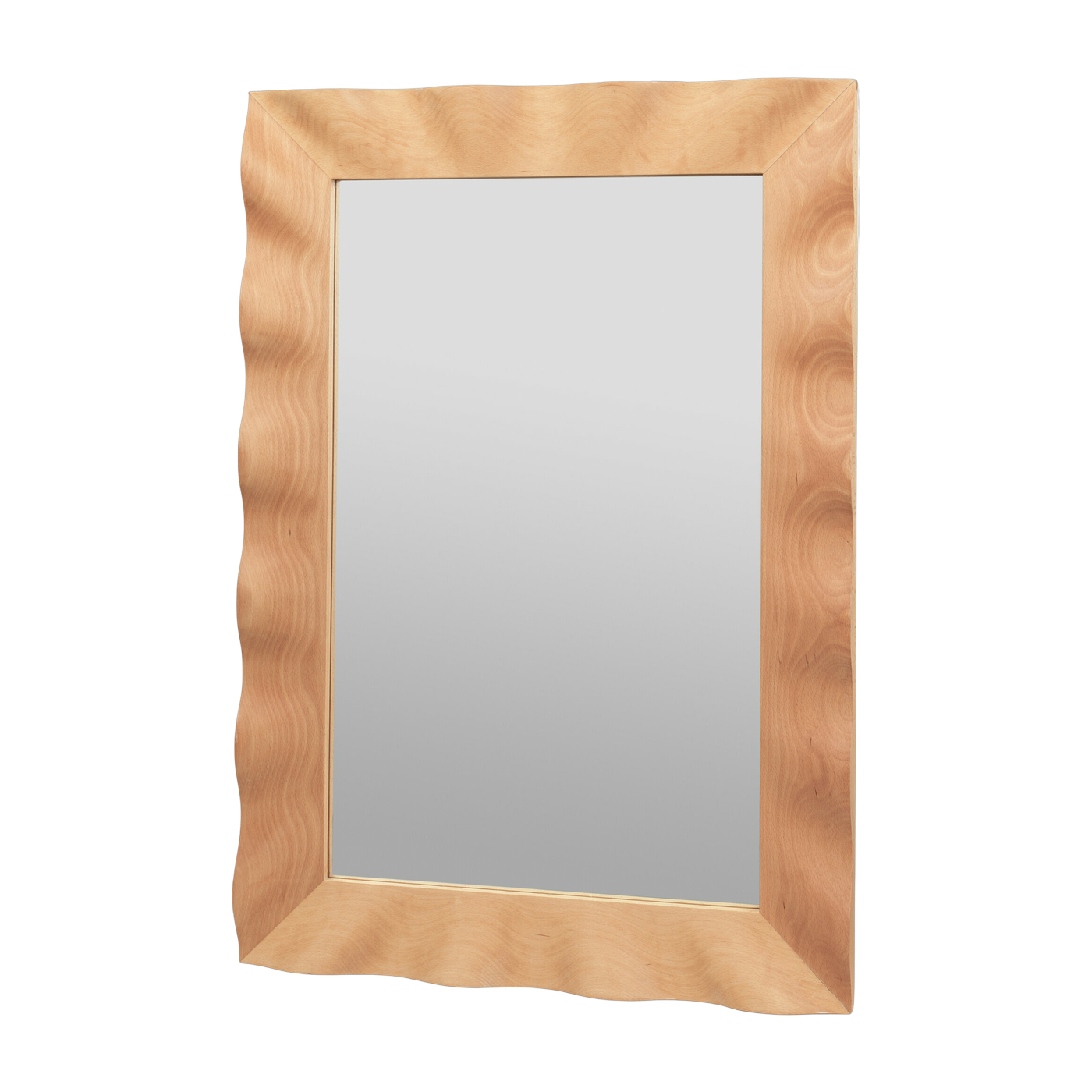 Spiegel aus brauner Buche Wavy 100 x 70 cm -. Broste Copenhagen