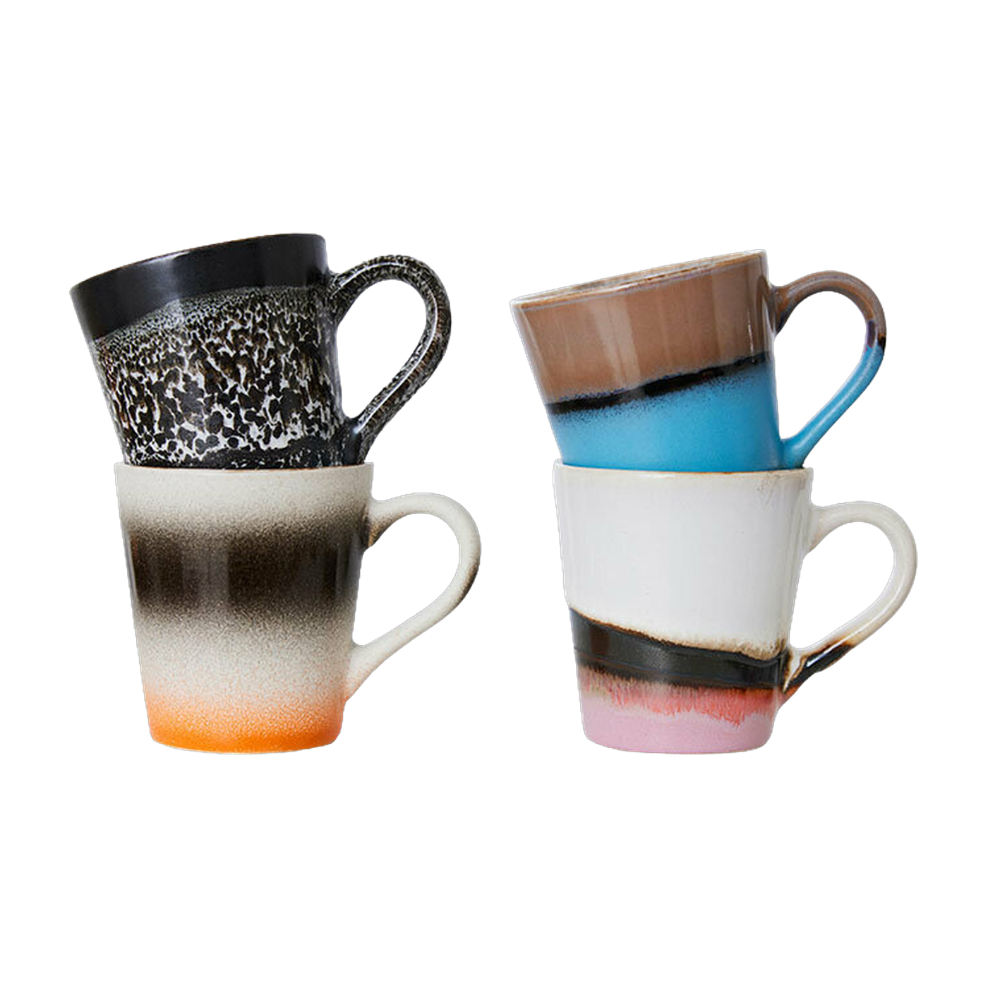 Espresso-Tassen Funky (4er-Set) - HKliving