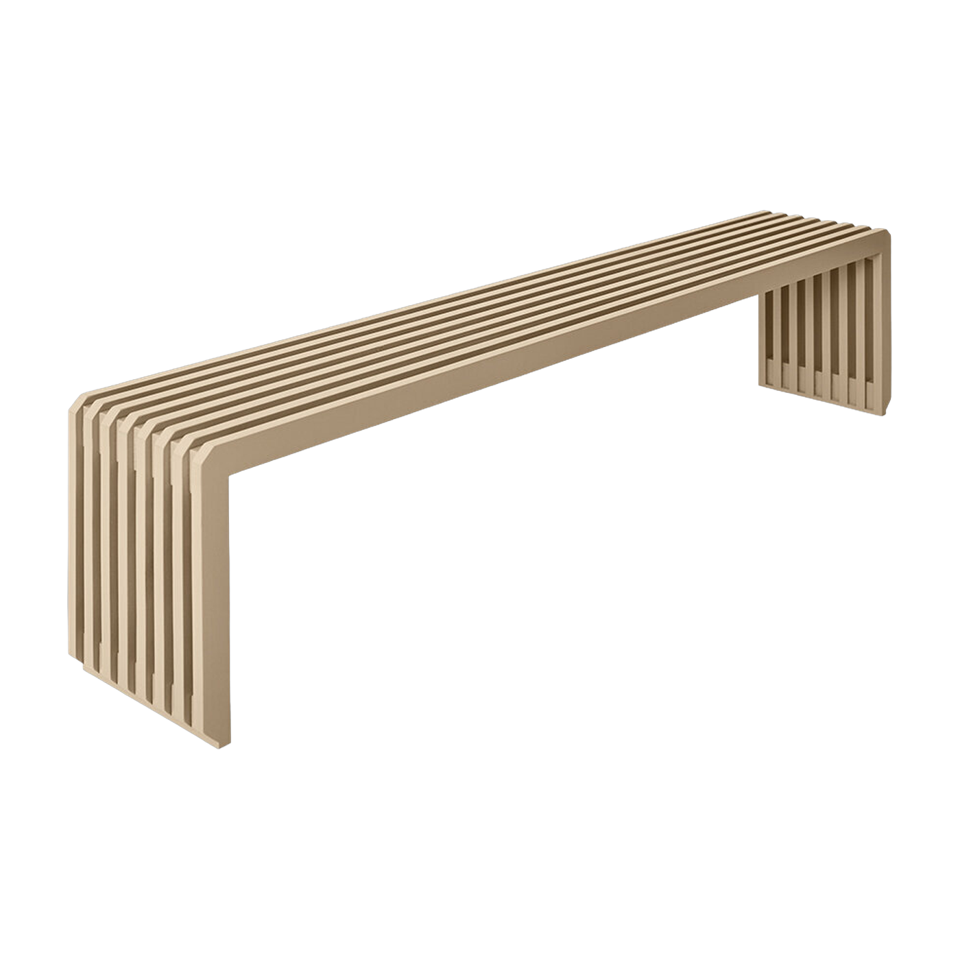 Banc à lattes en bois sunkaï beige 160 x 27 x 35 cm - HKliving