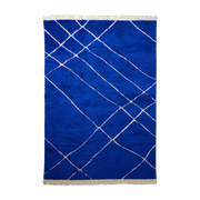 Hand Knotted Woolen Rug Cobalt (200X300) - HKLIVING