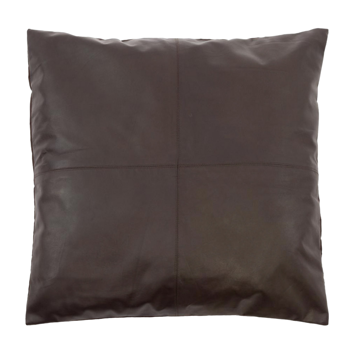 Housse de coussin en cuir 60 x 60 cm chocolat - Bazar Bizar