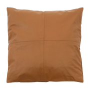 Camel leather 4 panel cushion cover 60 x 60 cm - Bazar Bizar
