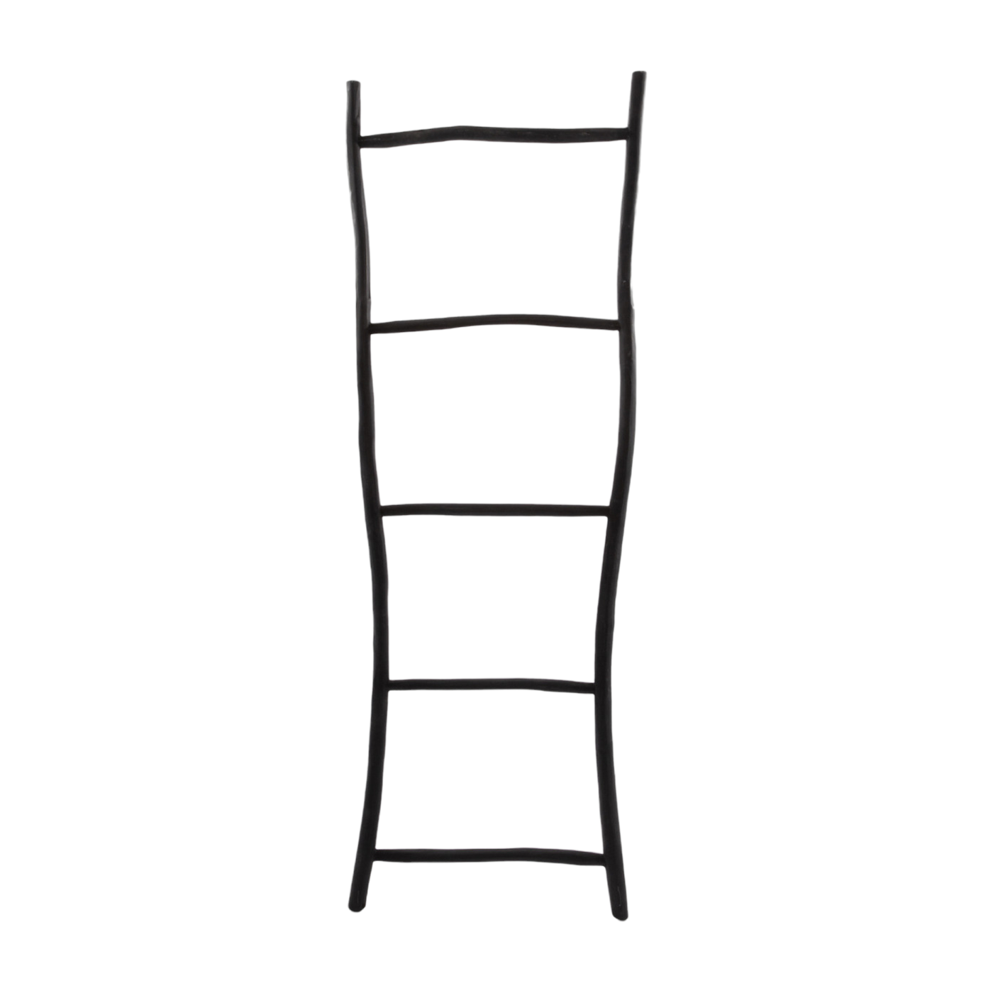 Leiter aus Teakholz 165 cm schwarz Tulum -. Bazar Bizar