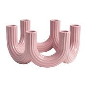 Dolomite candle holder 24 cm pink Churros - &Klevering