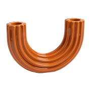Bougeoir en dolomite marron 16,5 cm Churros - &Klevering