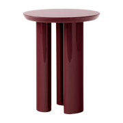 Table d'appoint laquée bordeaux Tung JA3 - &tradition