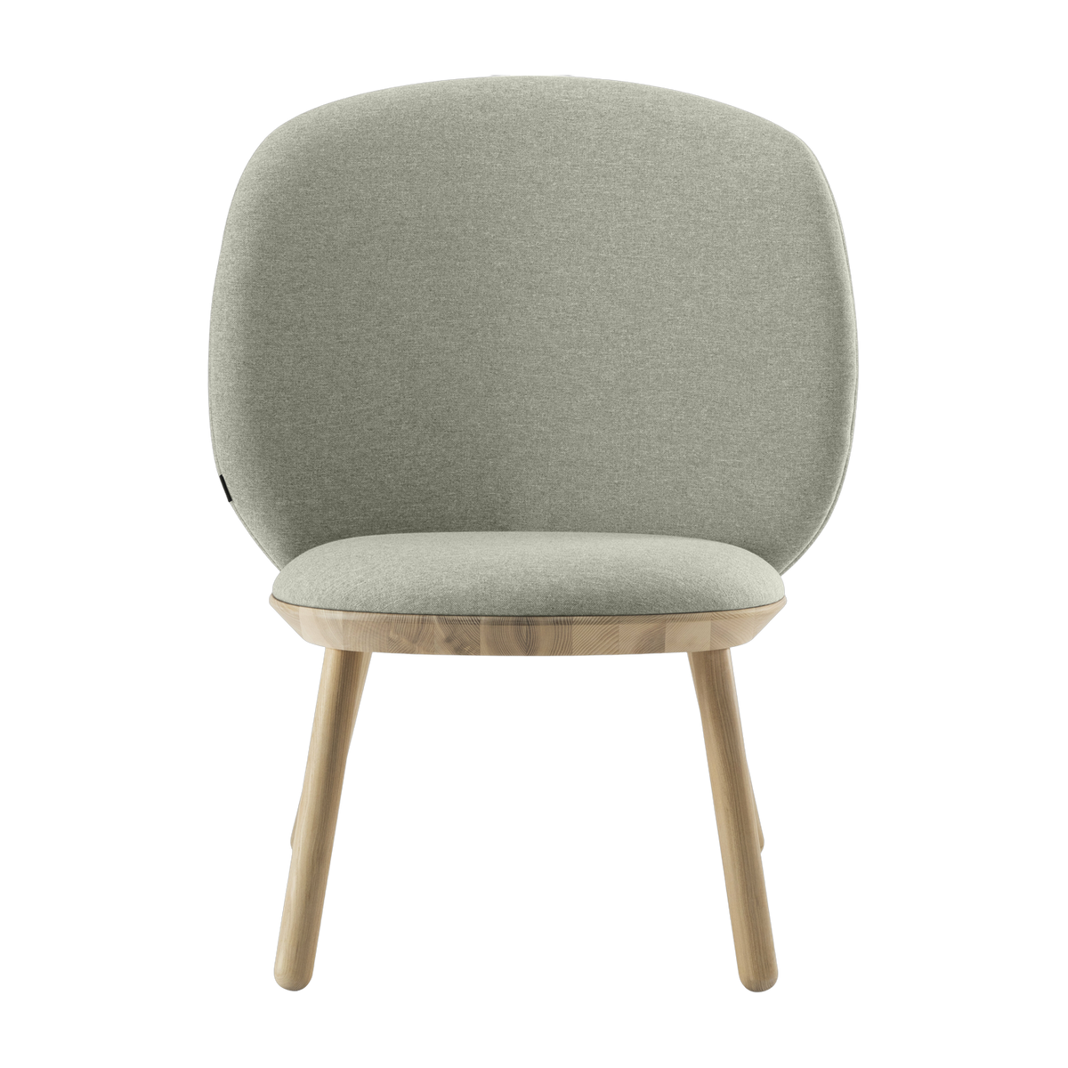 Poltrona in frassino e tessuto beige Naïve - Emko