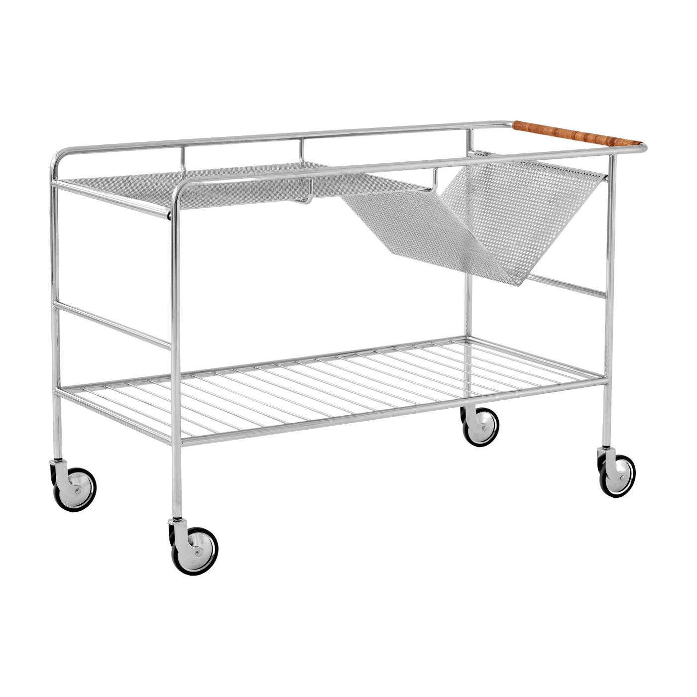 Carrello multiuso Alima NDS1 cromo e noce laccato - &tradition
