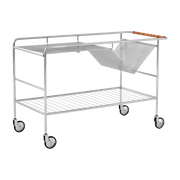 Multifunktionswagen Chrom und lackiertes Walnussholz Alima NDS1 - &tradition