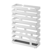 Porte-parapluies rectangulaire en acier blanc Brick - Yamazaki