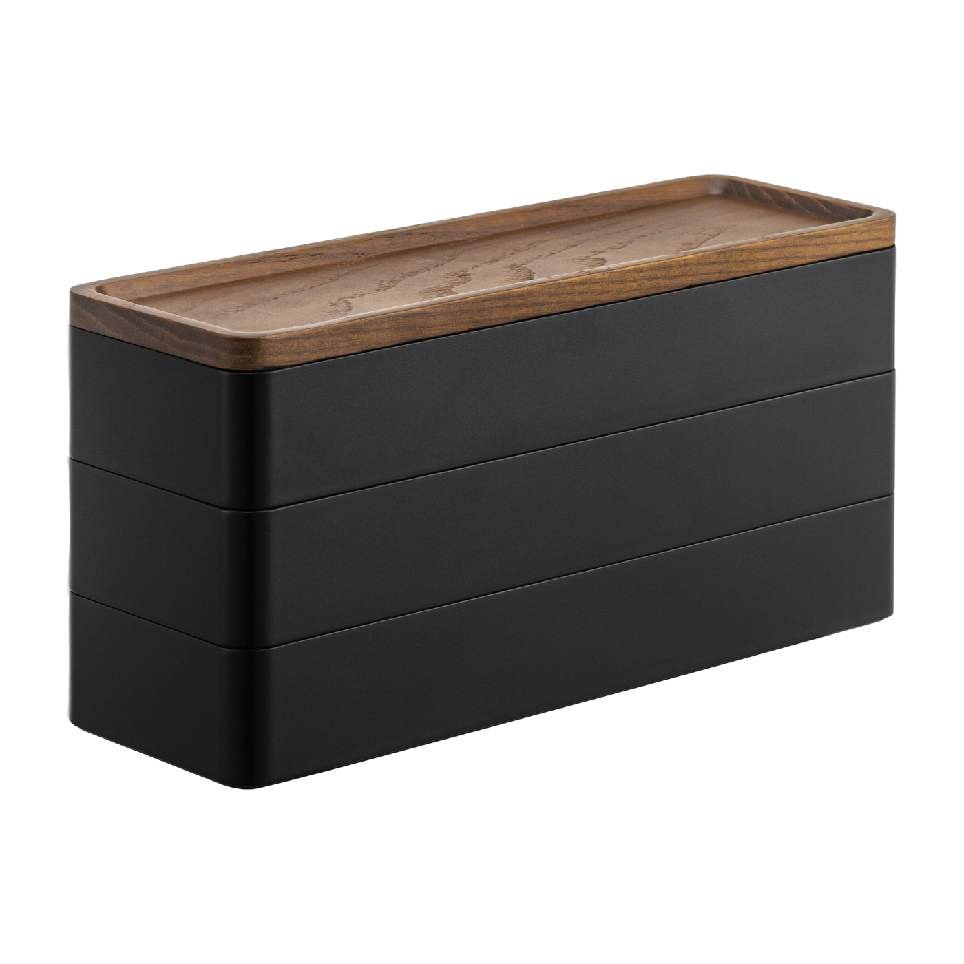 Caja de accesorios Rin 3 niveles negro - Yamazaki