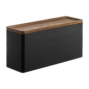 Rin 3-Tier Accessory Box - Black Yamazaki