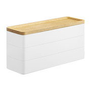 Zubehörbox mit 3 Ebenen weiß Rin - Yamazaki