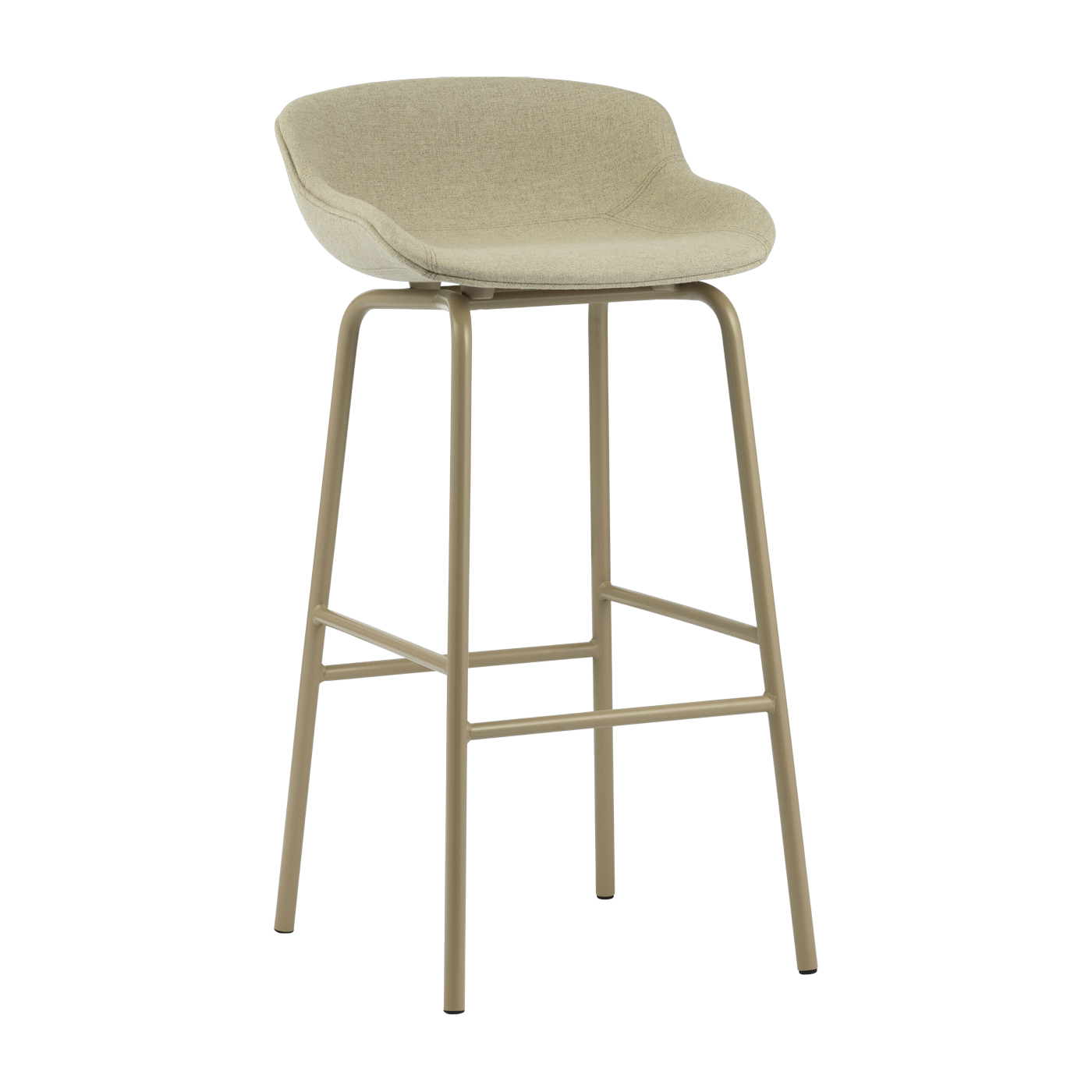 Beige bar stool 75cm beige fabric upholstery Main Line Flax Hyg Sand /Main Line Flax MLF20 - Normann Copenhagen
