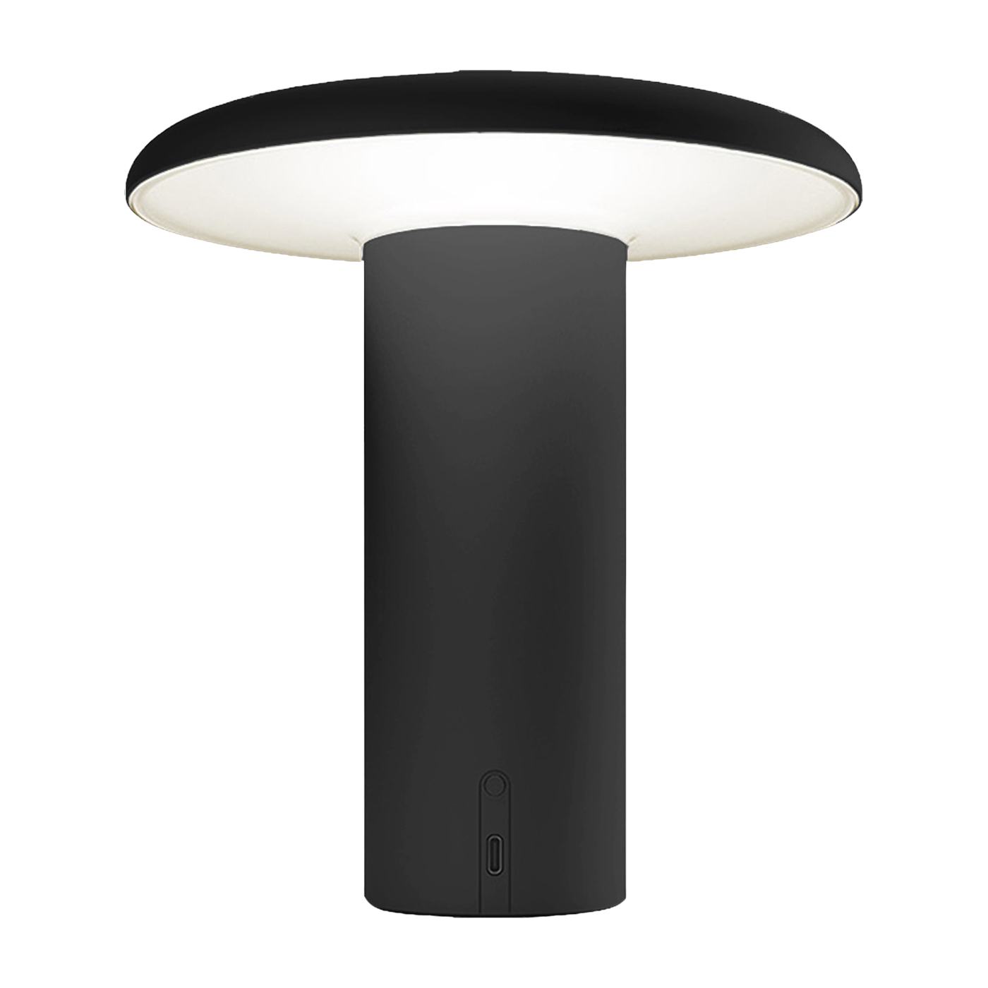 Lampe portable en aluminium anodisé noir 19 cm Takku - Artemide