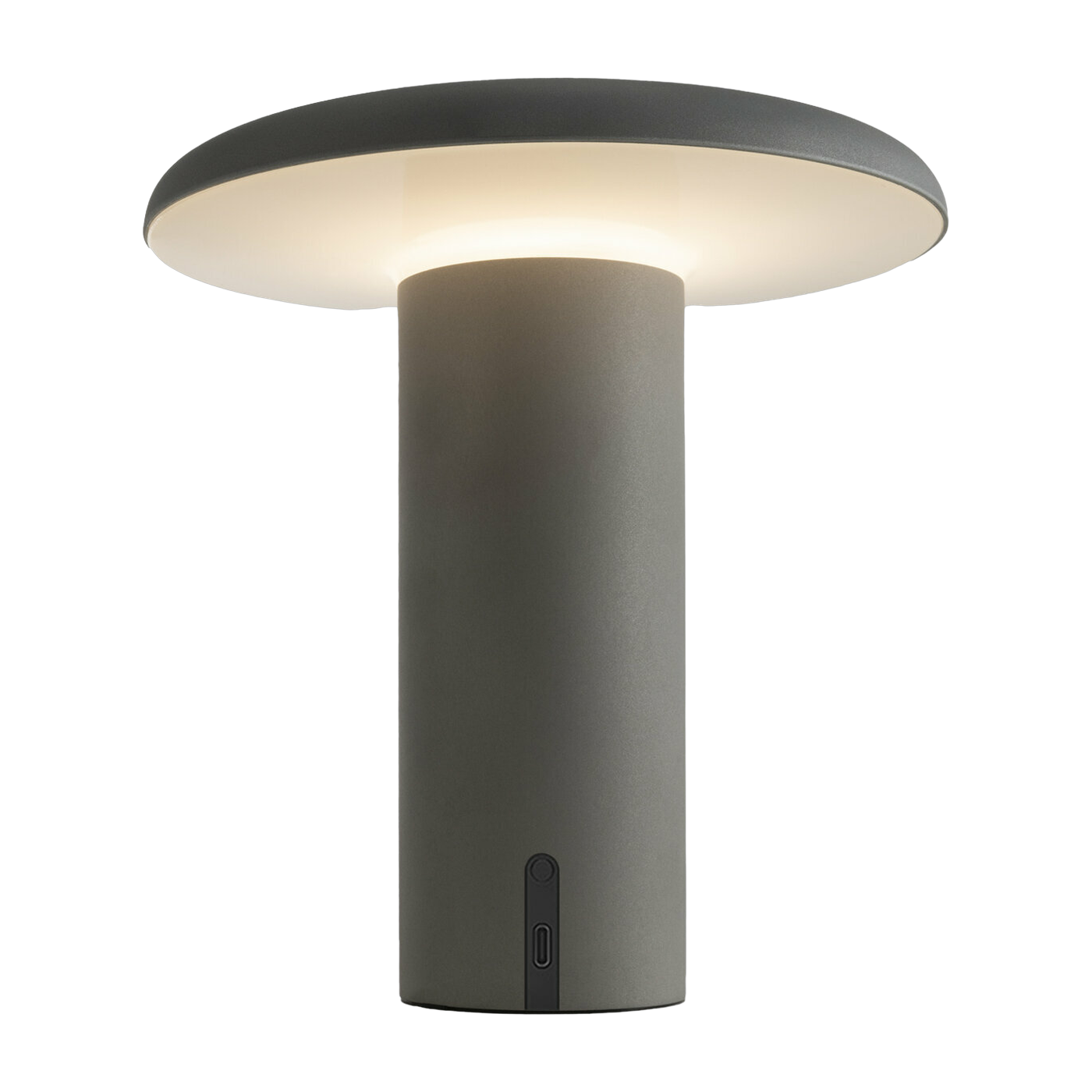 Lampe portable en aluminium anodisé gris 19 cm Takku - Artemide