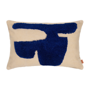 Sand and blue rectangular cushion Lay - Ferm Living