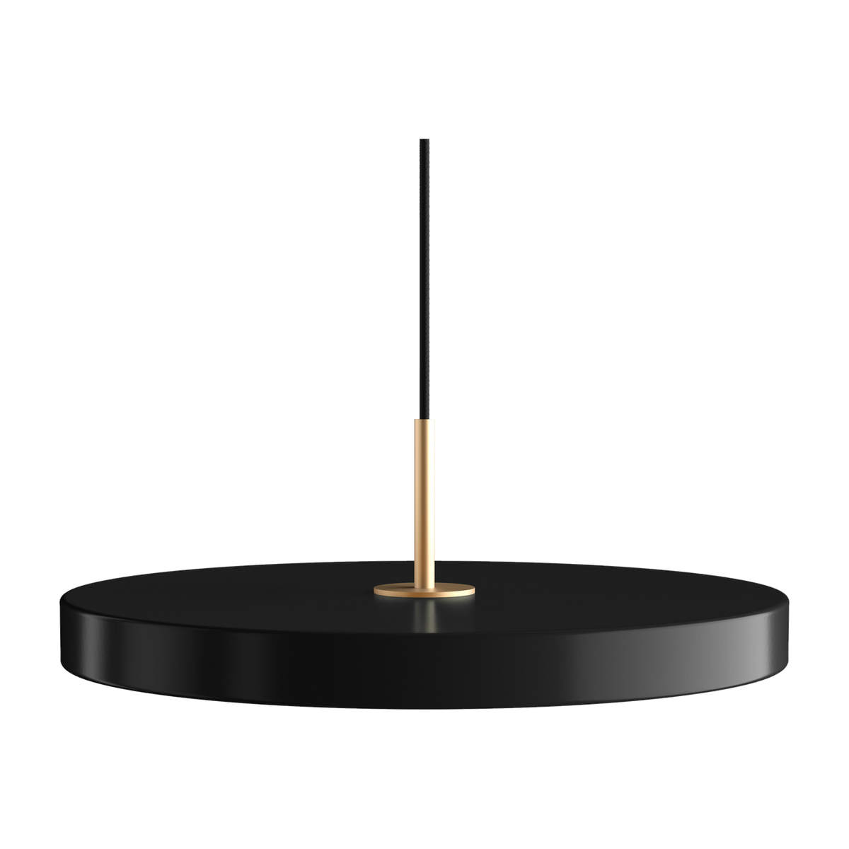 Lampada a sospensione a LED nera con dettagli in ottone Asteria - UMAGE