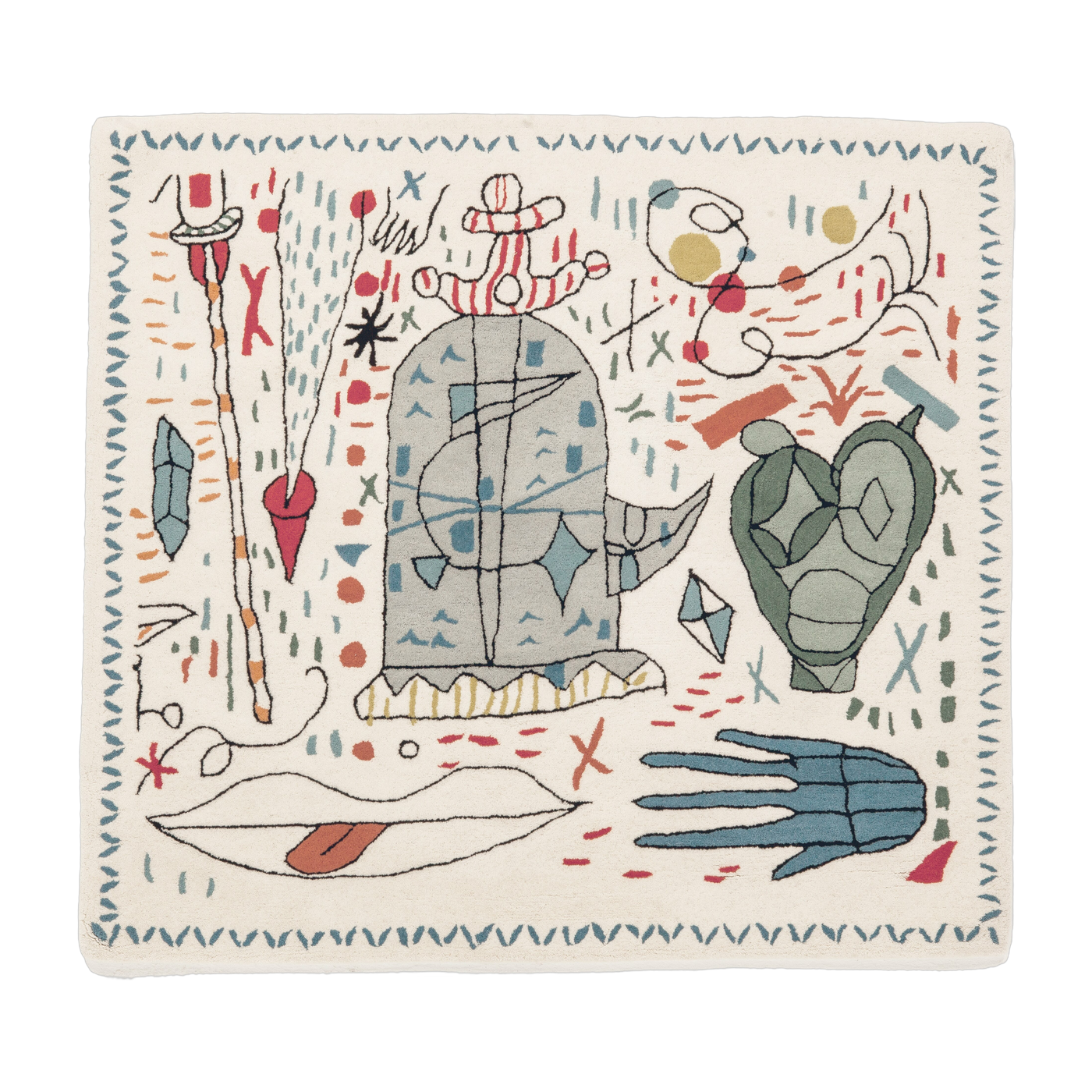 Wool rug with applique 130 x 120 cm Hayon x Nani - Nanimarquina