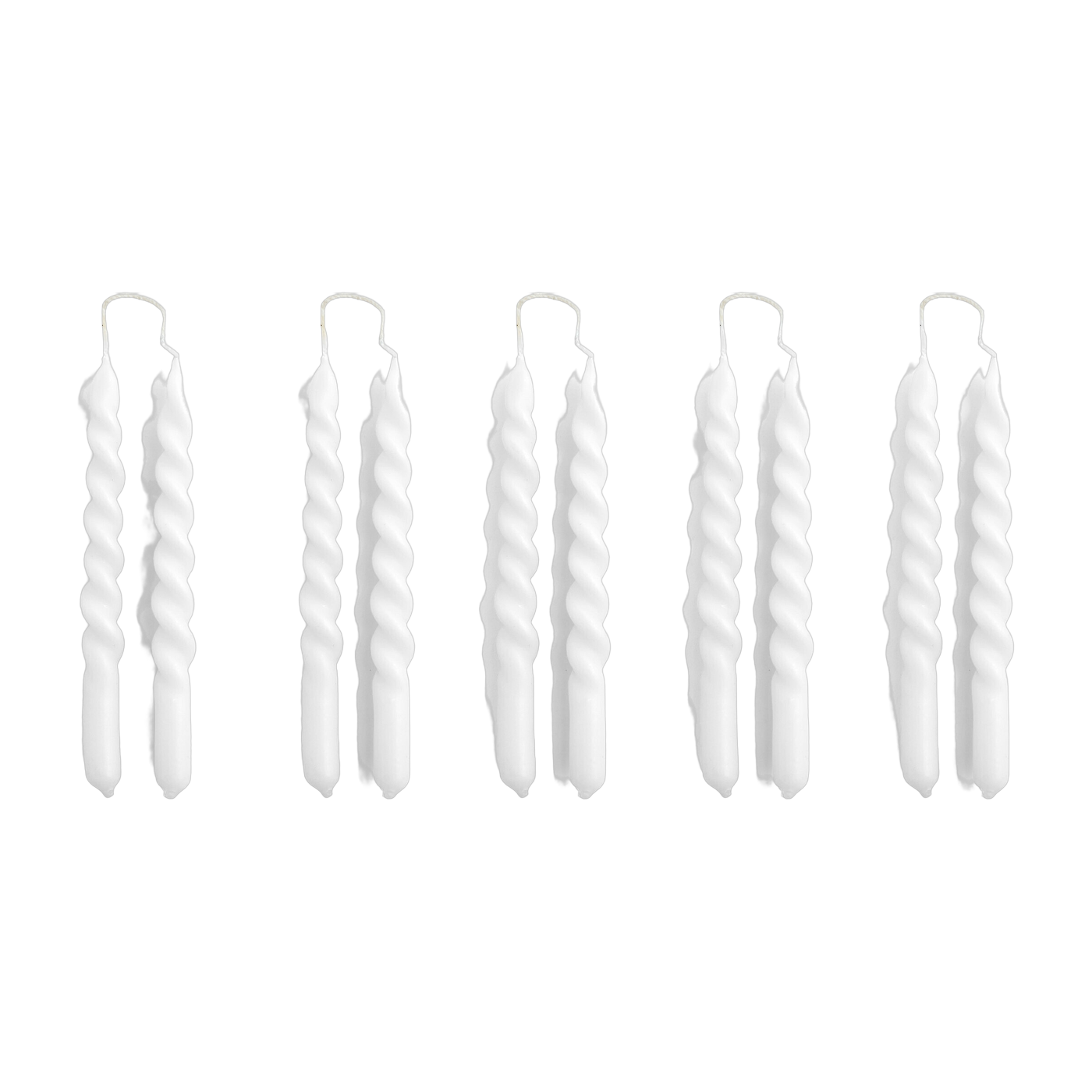 10 velas blancas Mini Swirl - HAY