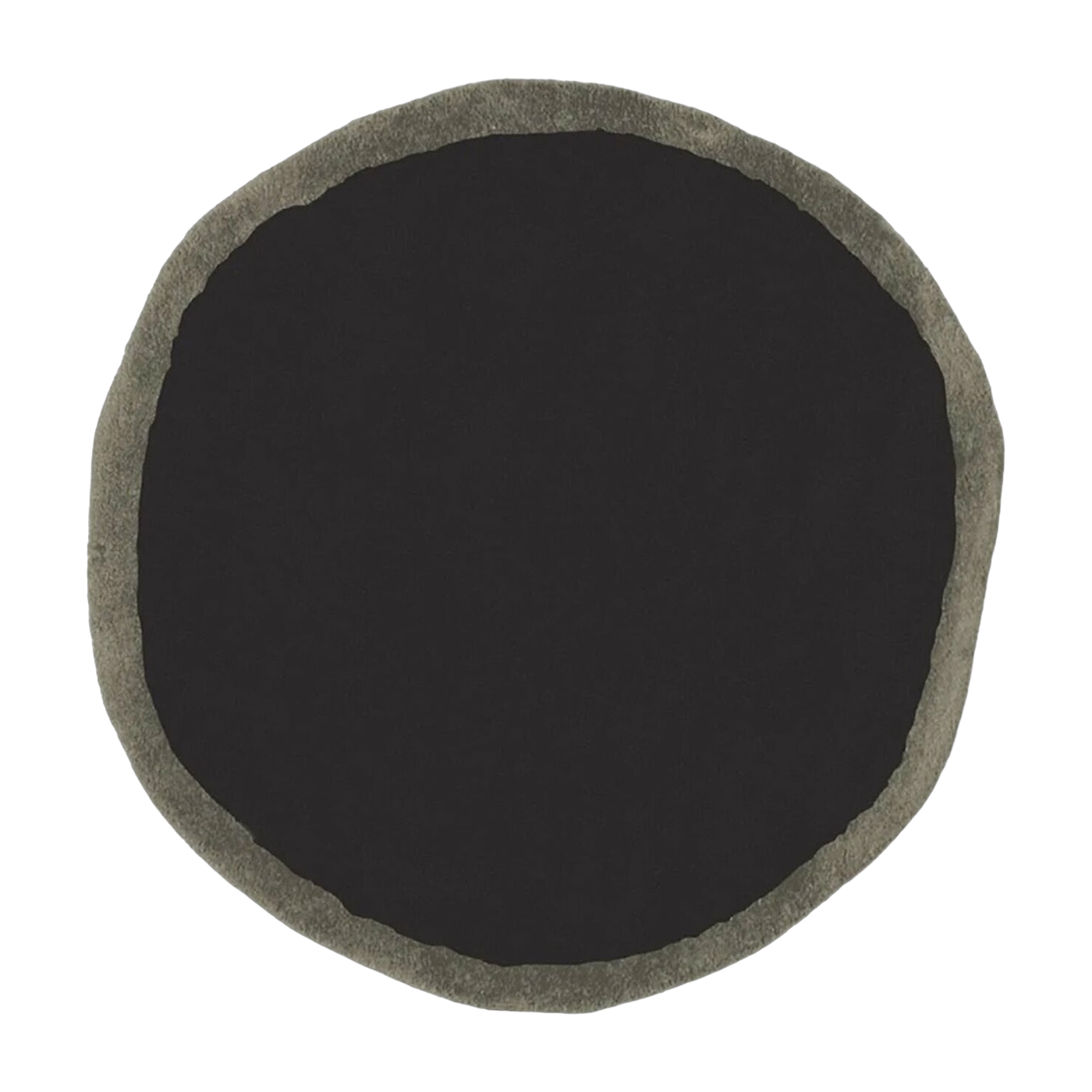 Aros Tappeto rotondo in lana nera 100cm - Nanimarquina