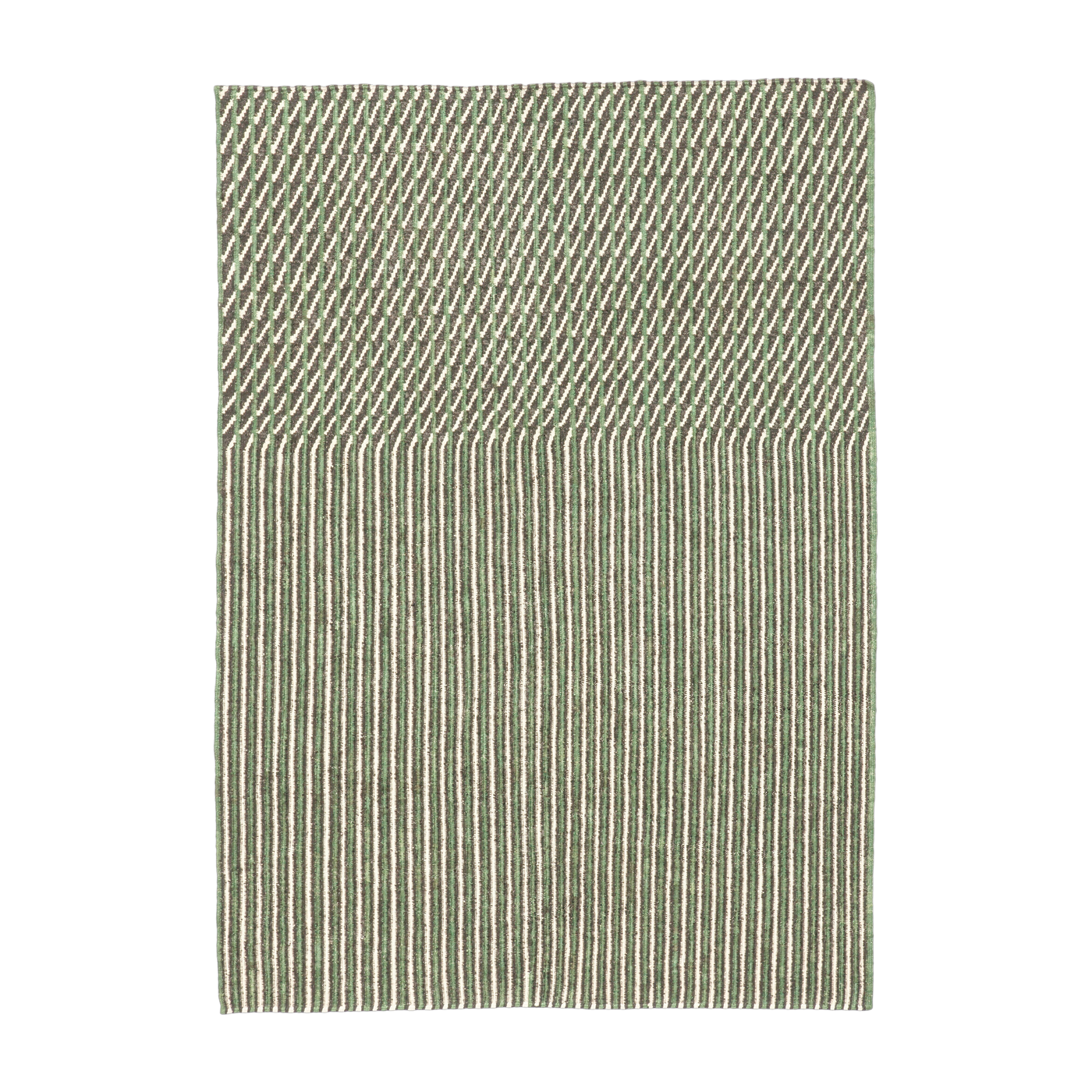 Carpet kilim in green wool 200 x 300 Blur - Nanimarquina