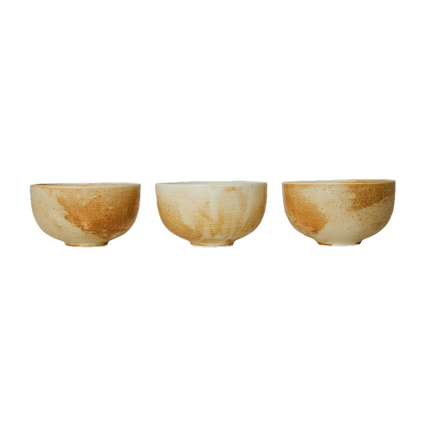 Cream and brown porcelain bowl 250ml Rustique - HKLIVING