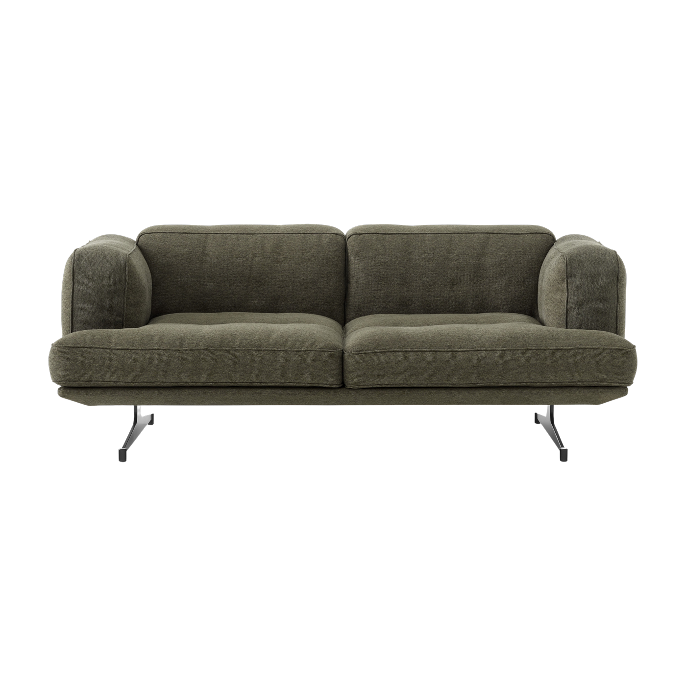 2 seater sofa khaki linen Clay 0014 Inland AV22 - &tradition
