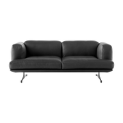 Divano a 2 posti in pelle nera Inland AV22 - &tradition