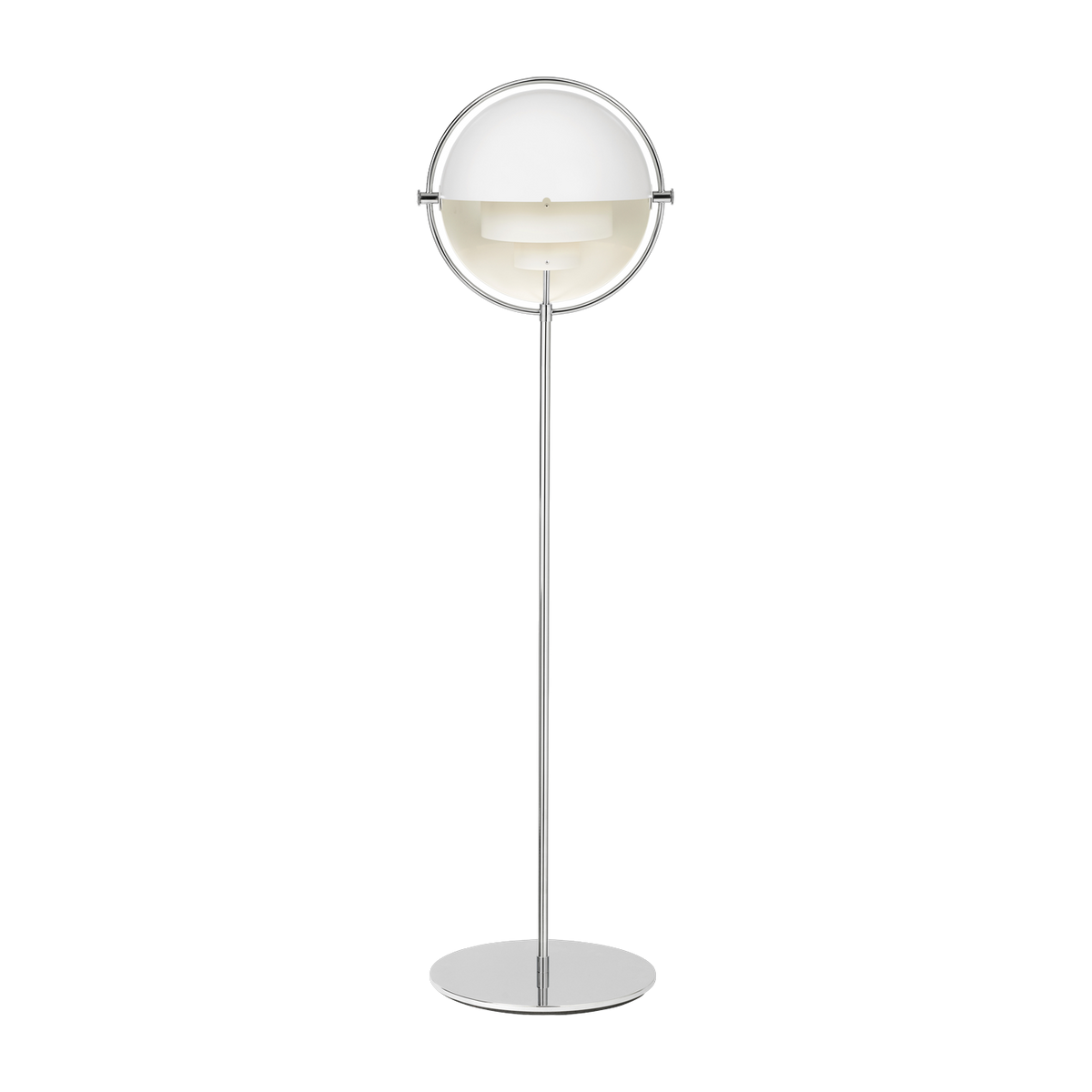 Stehleuchte weiß base silber Multi -Lite -. Gubi