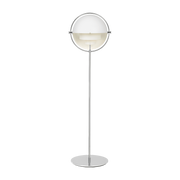 Lampada da terra bianca base argento Multi -Lite- Gubi