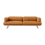 Divano a 3 posti in pelle cognac Inland AV22 - &tradition