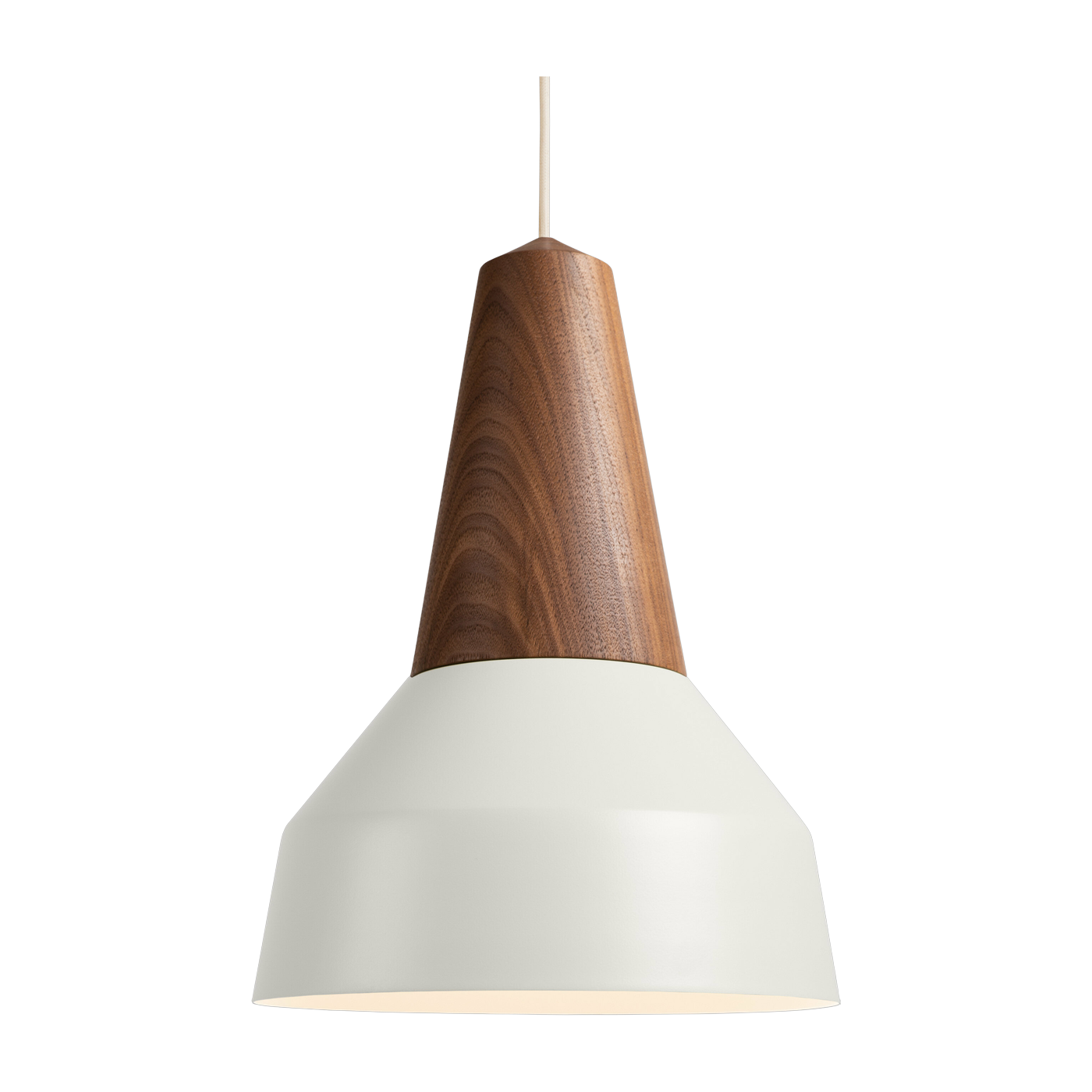 Eikon white walnut wood pendant lamp Basic - Schneid Studio
