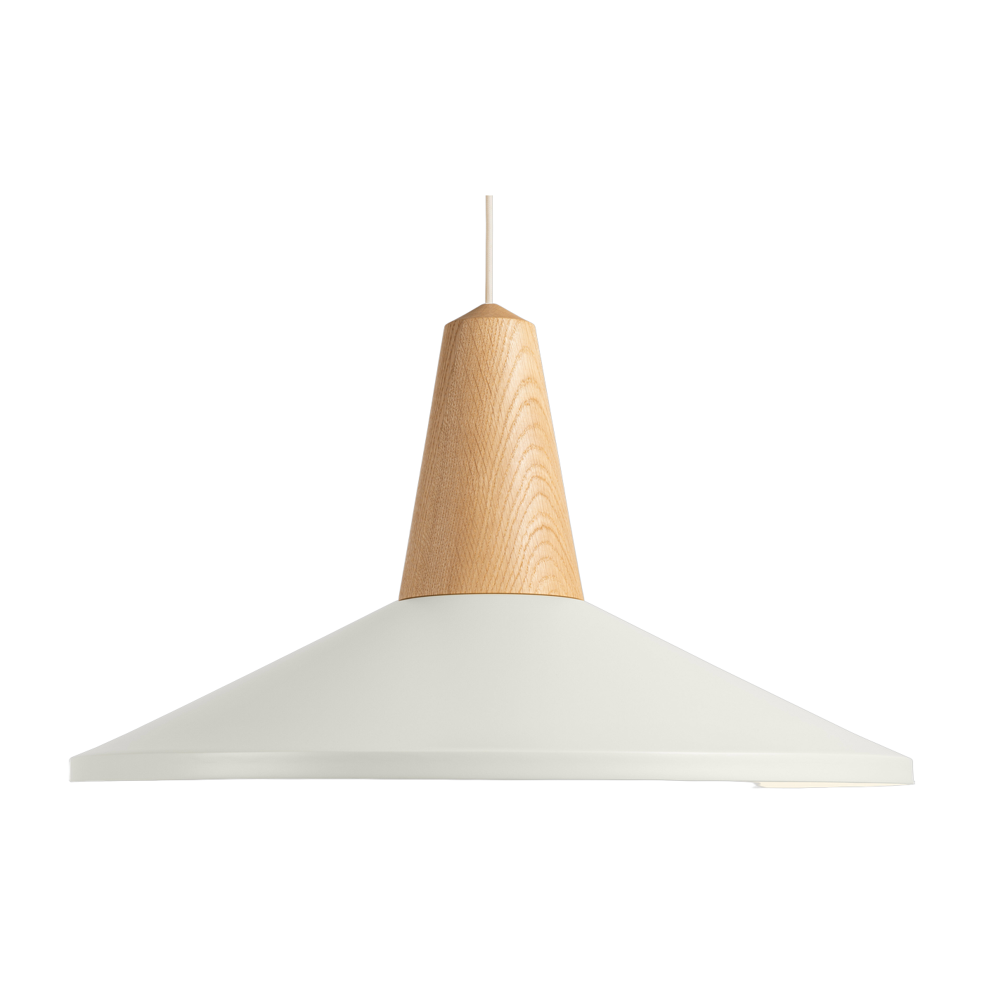 White oak hanging lamp Eikon Shell - Schneid Studio