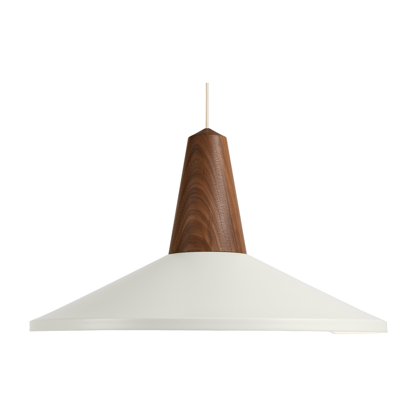Eikon Shell white walnut wood pendant lamp - Schneid Studio