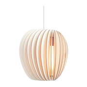 Pirum poplar wood pendant light - Series A Schneid Studio