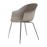 Chaise beige noir chromée Bat - Gubi
