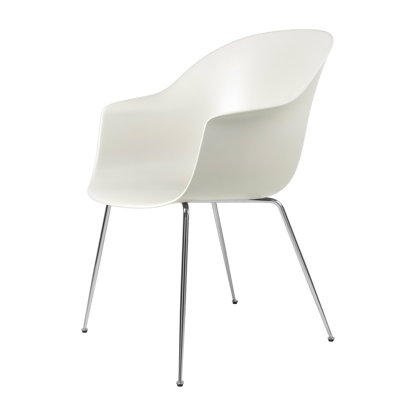 White chrome chair Bat - Gubi