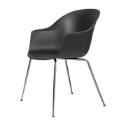 Silla negra cromada Bat - Gubi