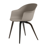 Beige chair semi -mate in black stained beech Bat - Gubi