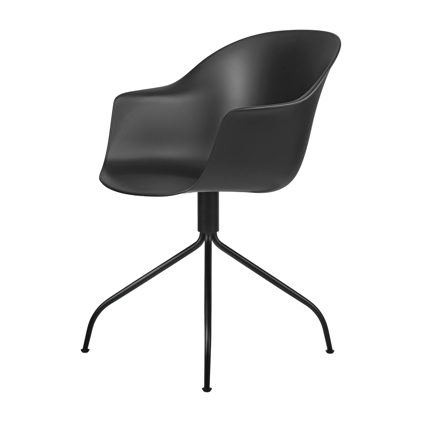 bureau black chair with base matte swivel Bat - Gubi