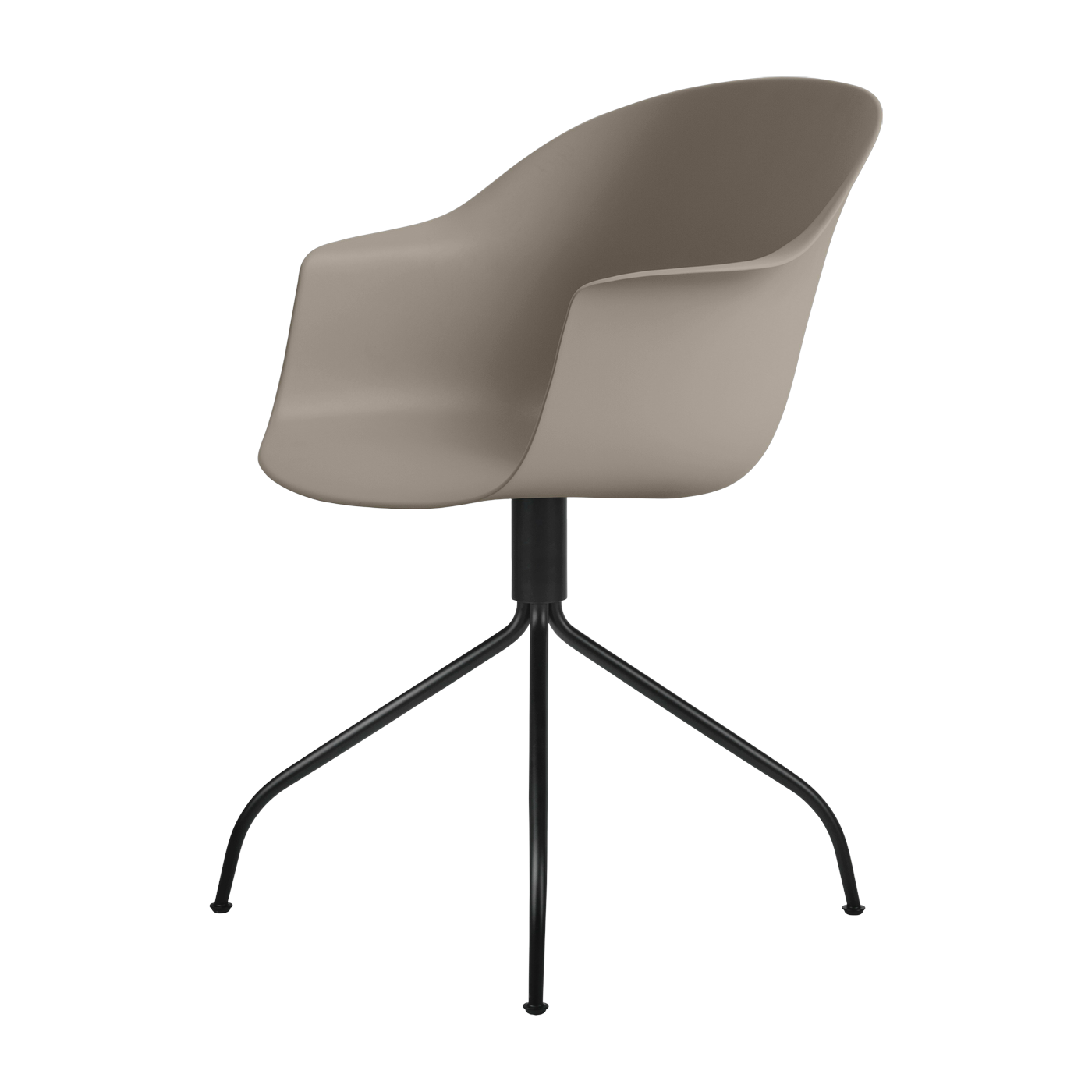 bureau beige chair base black matte swivel Bat - Gubi