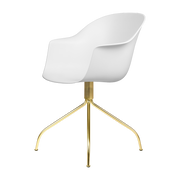 Drehbarer Stuhl von bureau in Weiß und Messing Bat -. Gubi