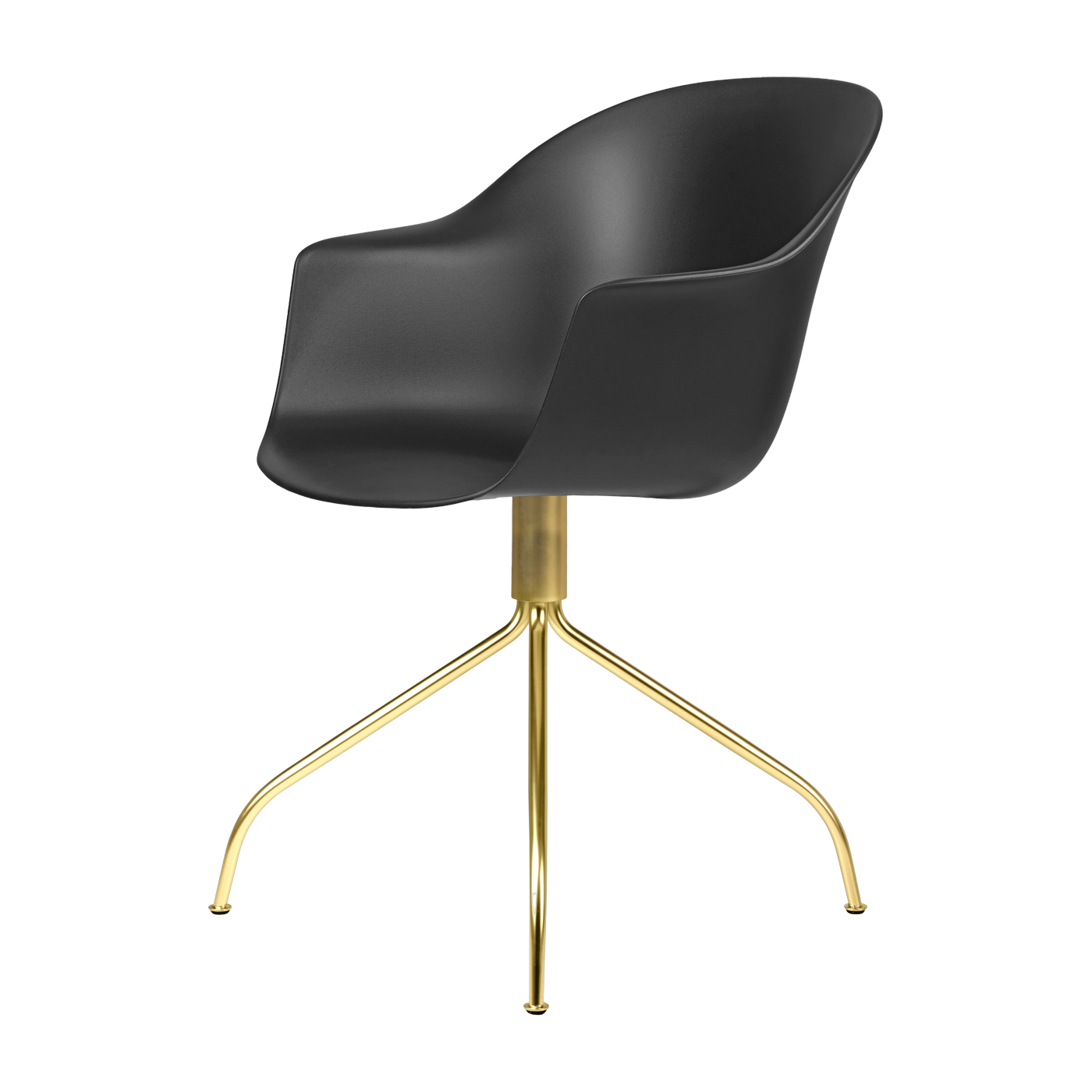 bureau black and brass swivel chair Bat - &tradition