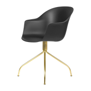 bureau sedia girevole nera e ottone Bat - &tradition