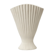 Vase en grès blanc cassé Fountain - Ferm living