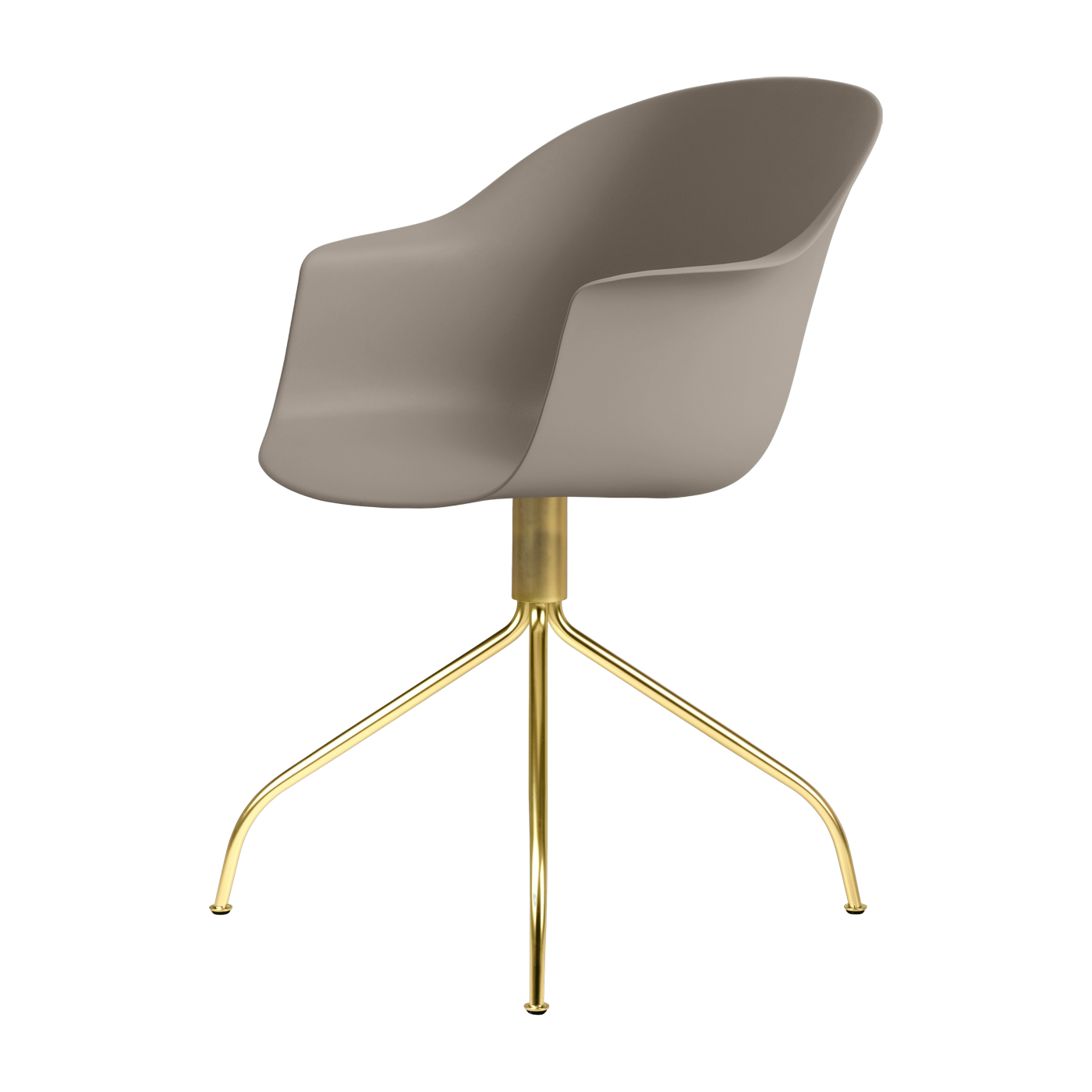 Chair from bureau beige and brass swivel Bat - Gubi