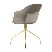 bureau sedia girevole in beige e ottone Bat - Gubi