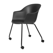 bureau black 4 legged chair with casters Bat - Gubi