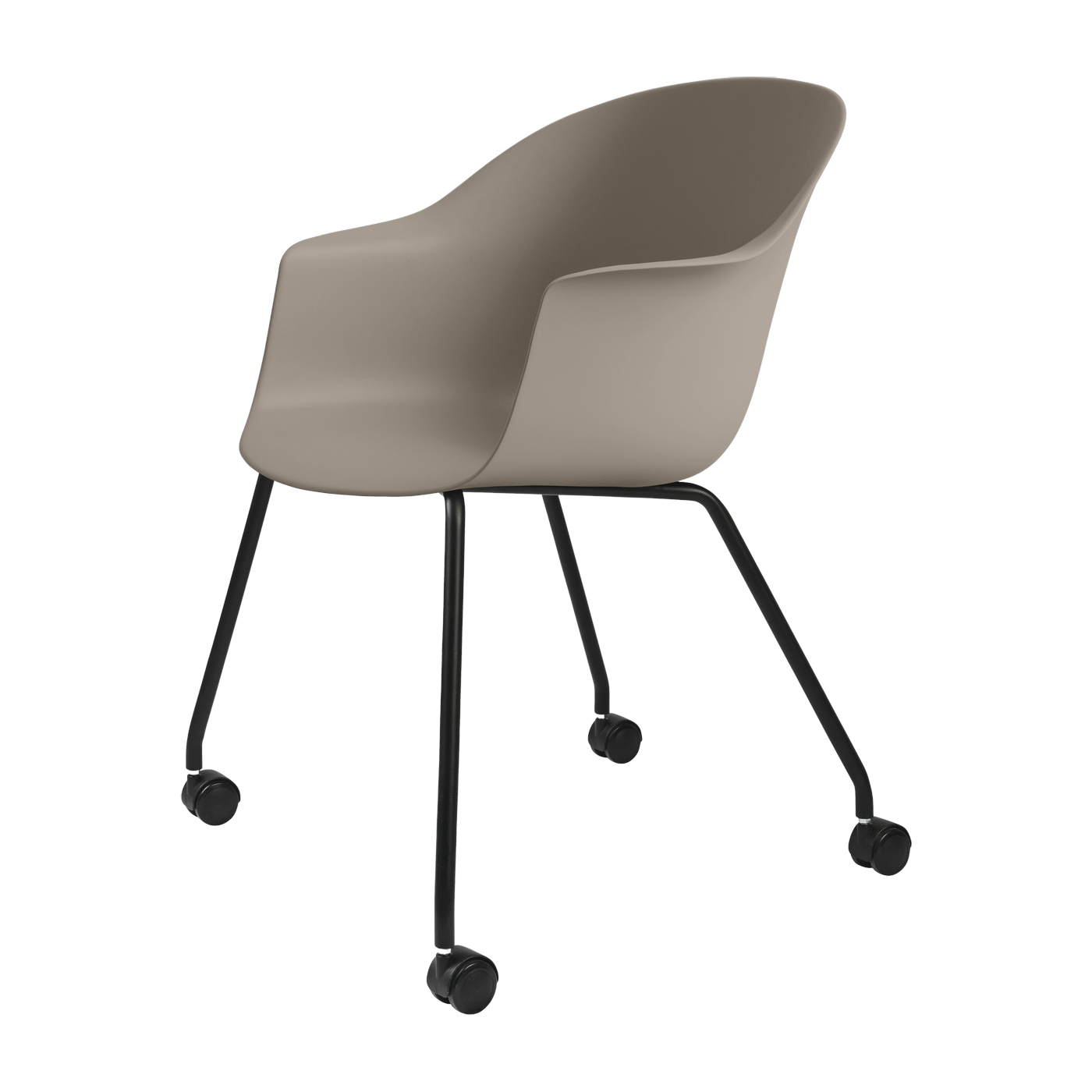 bureau beige 4 legged chair with casters Bat - Gubi